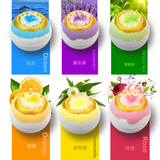 Cross-border gift opening mineral crystalline salt ball bath salt ball bath ball explosion salt bath set in stock wholesale