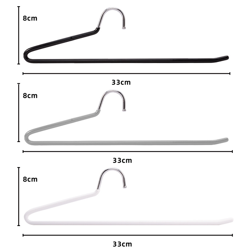 Percha de pantalones en forma de ganso sin marcas engrosadas 5.0 cuello corto ahorrar espacio de almacenamiento acabado colgar percha de pantalones de inmersión plástica