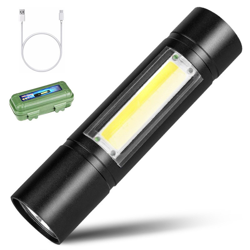 クロスボーダーled強光懐中電灯充電可能多目的遠射携帯超亮家庭用ミニ携帯サイドライト|undefined