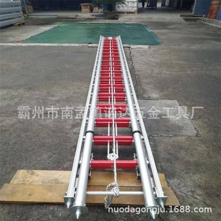 15米金属拉梯伸缩式铝合金直梯消防应急救援逃生梯户外登高爬梯-阿里巴巴