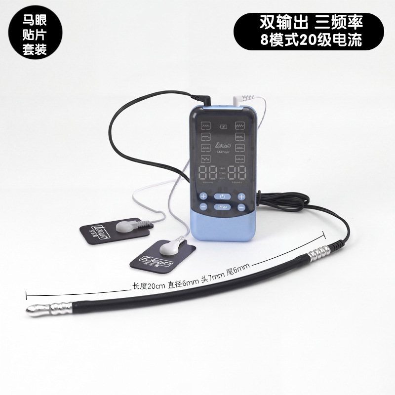 Sex Toys, Sm Punishment and Training, Male Masturbation, Electric Shock Urethral Plug, Independent Control Dual-Output Host