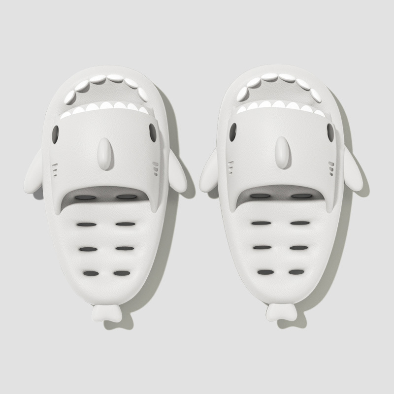 Pantuflas de masaje con diseño de tiburón para adultos, parejas, antideslizantes, con drenaje de agua, modernas, para exteriores, para el hogar, que aumentan la altura, aptas para usar en exteriores. image 11