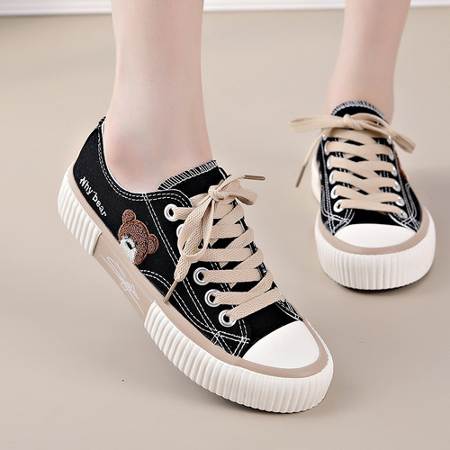  new summer canvas shoes for female students Korean version breathable versatile casual board shoes internet celebrity trendy sports sneakers