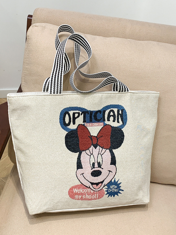 クロスボーダー片面刺繍バッグ、授業バッグ、ポータブルキャンバス収納バッグ、耐久性のあるポータブル化粧品バッグ、コイントートバッグ|undefined