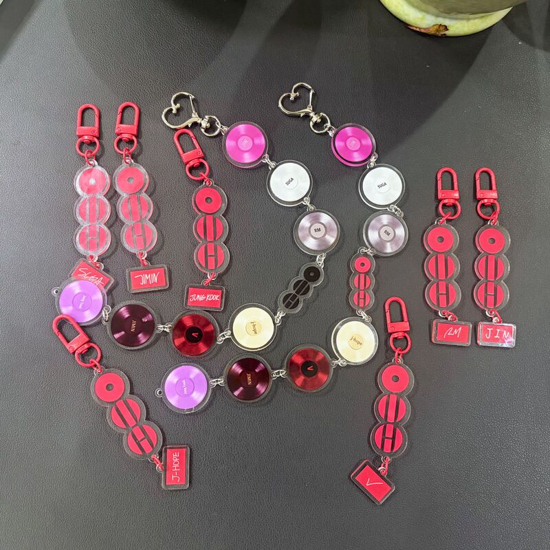 Bts New Album Cd Pattern Acrylic Keychain Bag Pendant Accessory Star Merchandise