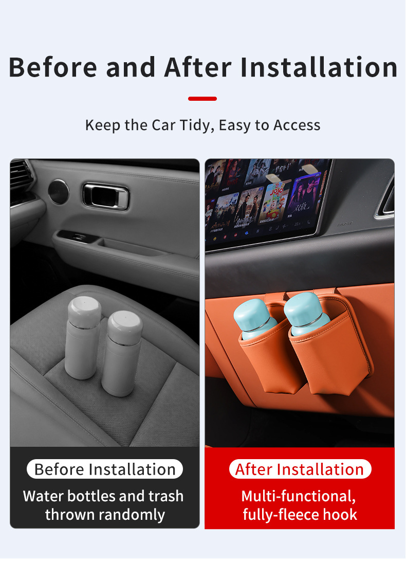 Cross-Border Car Seat Door Cup Holder, Car Passenger Storage Bag, Car Beverage Holder, Portable