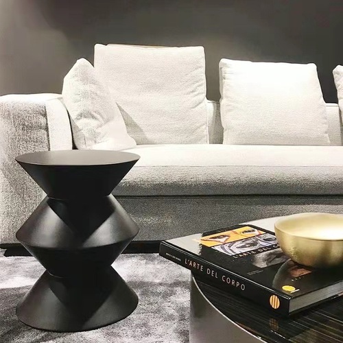 Nordic shoe-changing small stool for home living room bench children's plastic low stool creative round hourglass stool