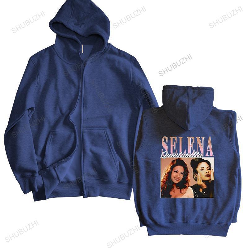 Homme cotton hoodies TOPS SELENA QUINTANILLA zipper Men