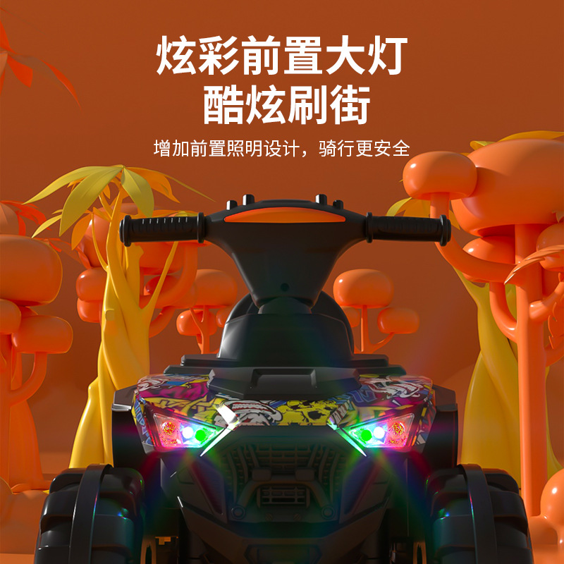 Los niños de la motocicleta eléctrica ATV carga niños pequeños niños y niñas bebé grande portátil control remoto fuera de la carretera coche de juguete