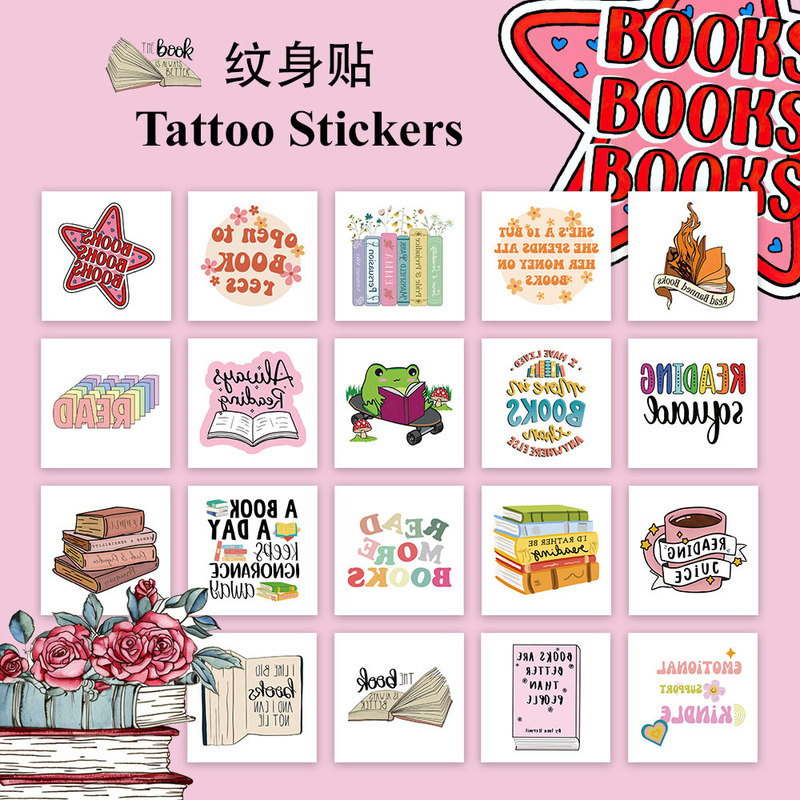20 inspirational love reading cartoon tattoo stickers children's temporary tattoo stickers toy face stickers cartoon stickers wholesale