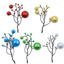 聖誕果多色果子12頭鍍珠 5種顏色泡沫果聖誕樹裝飾品配件布置