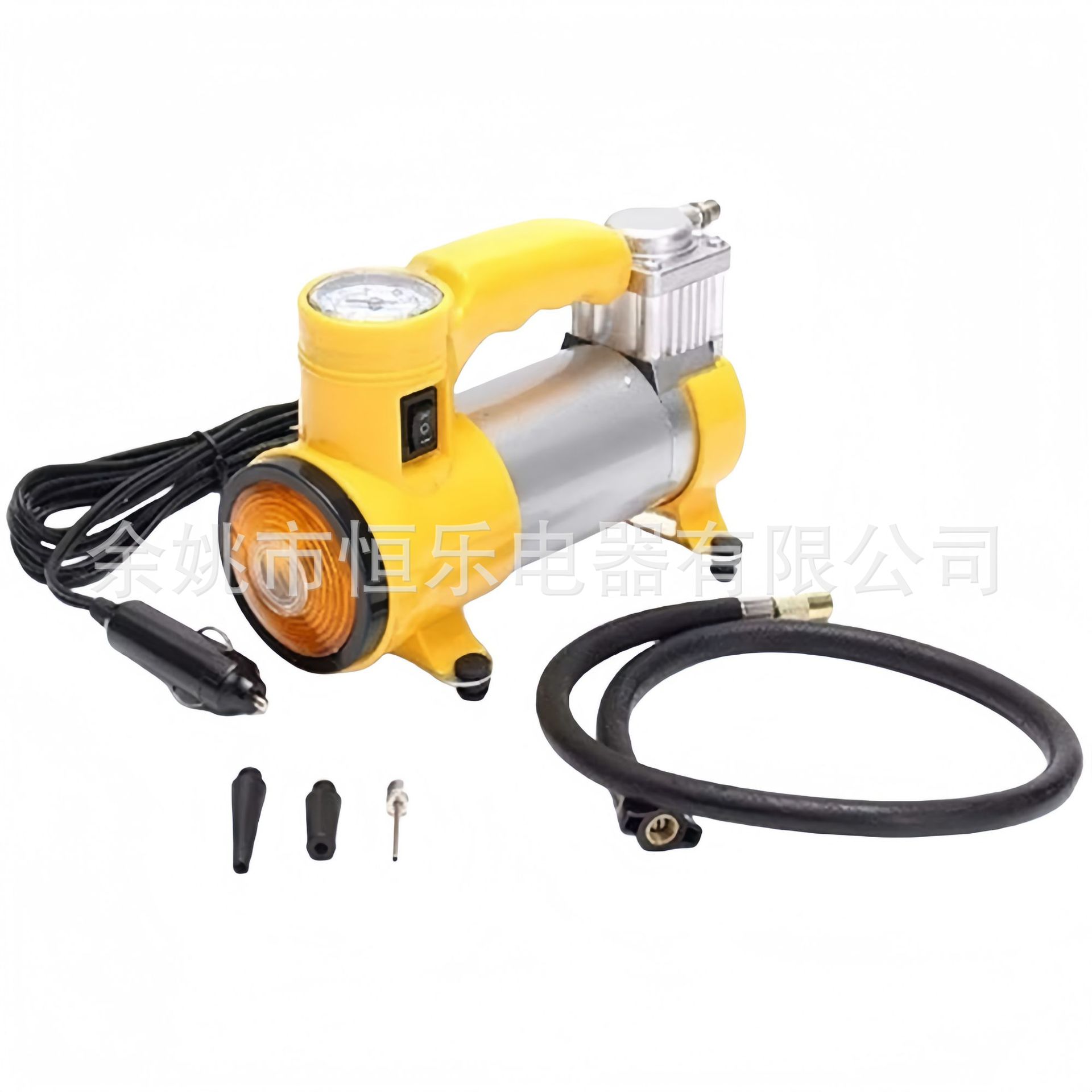 双缸车载充气泵 车险礼品大功率汽车充气泵 便携式电动车用打气泵