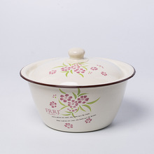 瑕疵品搪瓷碗 带盖老式盆   餐具日用百货中国大陆老人是个人礼品