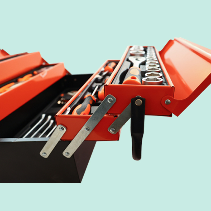 Los fabricantes venden 85 juegos de herramientas de hojalata, juegos de hardware de mano, caja de herramientas, juegos de llaves de trinquete, juegos