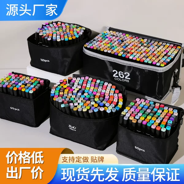 Touch Black Oil-Based Quick-Drying Marker Pen Set of 168 Colors