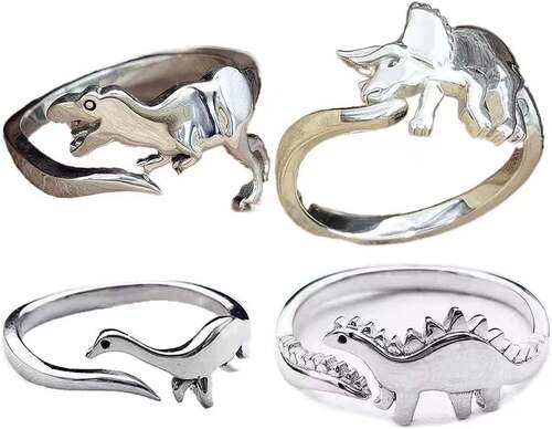 Cute and Exquisite Dinosaur Shape Ring Jewelry Women's Fashion Stegosaurus Animal Ring