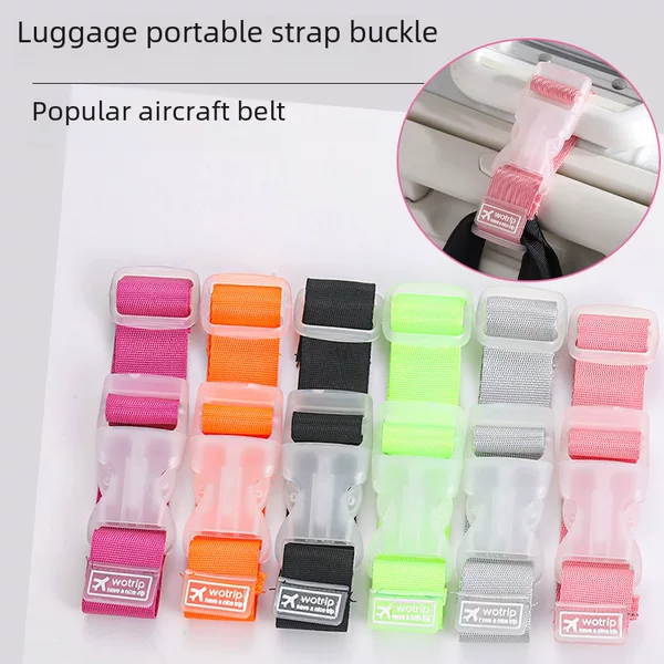 Cross-border source travel trolley luggage external hanging buckle strap portable clip buckle strap luggage anti-lost strap line