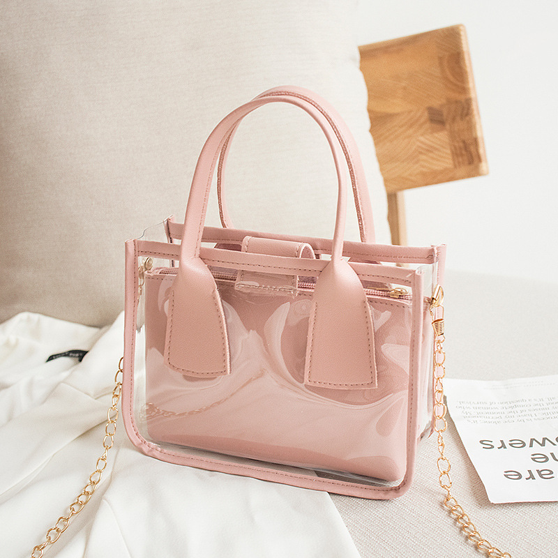 Bolso transparente de comercio exterior, nuevo modelo de bolso de mano para mujer, verano 2025, bolso pequeño versátil, bolso cruzado para mujer.
