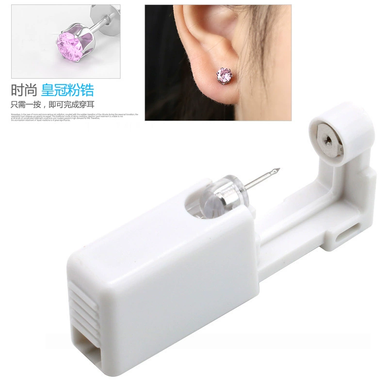 Disposable Ear Piercing Kit, Single-Use Piercer with Studs, Multiple Colors, Compact 5.8×2.3×1.2 cm