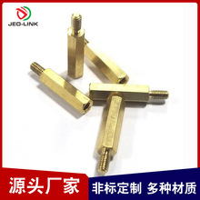 厂家专业加工六角双通铜柱空心铜柱直通孔机箱主板隔离柱单头非标