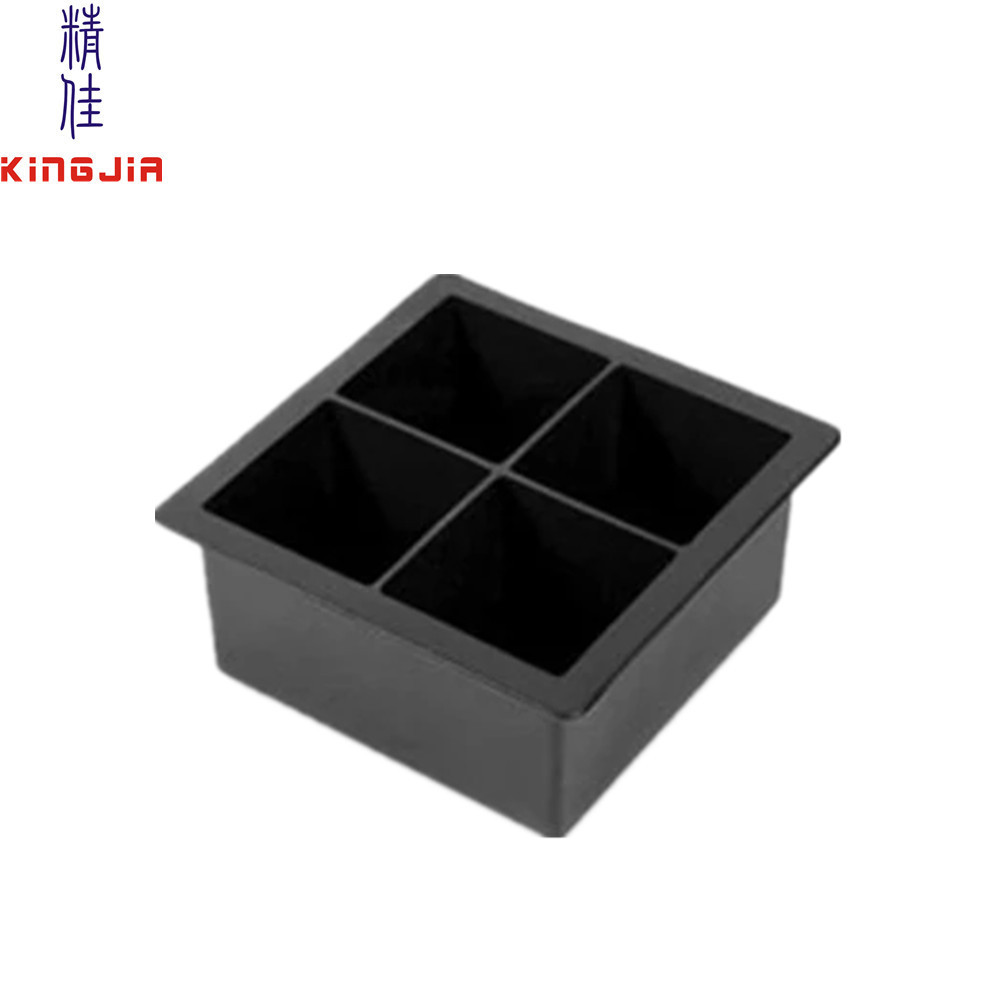 方形硅胶4格冰格  可加印logo方形硅胶冰格 食品级4格硅胶冰格