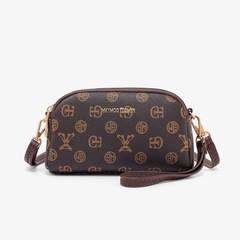 2023新款女包復古風字母印花小方包洋氣撞色零錢包女士單肩斜挎包