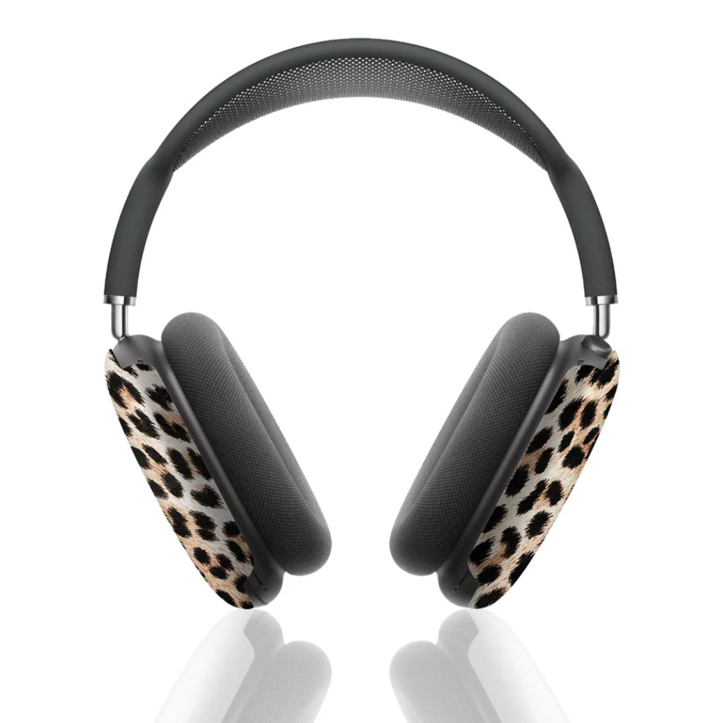 Estuche para auriculares con estampado de leopardo de moda para protección de película brillante Apple AirPods Max /Max 2