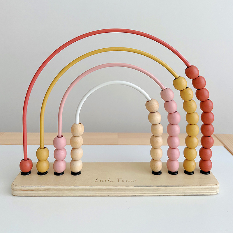 Transfronterizo macaron color madera matemática aritmética cálculo rack contador de niños Escuela Primaria educación temprana ilustración material didáctico Juguetes
