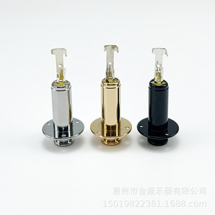 Guitar pickup tail nail socket bass strap buckle Jack output interface connection hole socket conjoined Silver
