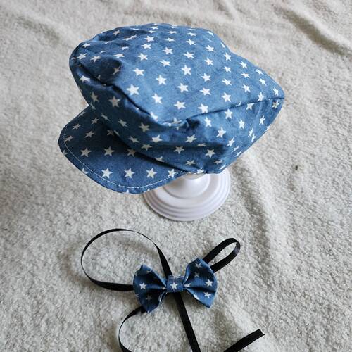 Newborn children's photography clothing hat cross-border supply gentleman bow tie + duck bill hat baby cartoon photo hat