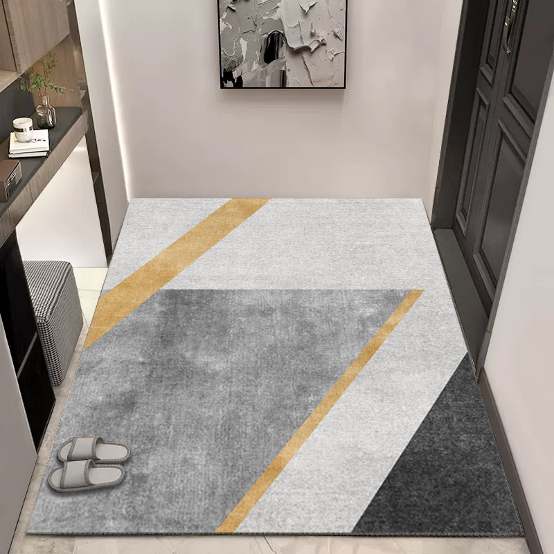 Cross-border new Nordic geometric entrance doormat, luxe-style foyer foot mat, minimalist home rug/carpet
