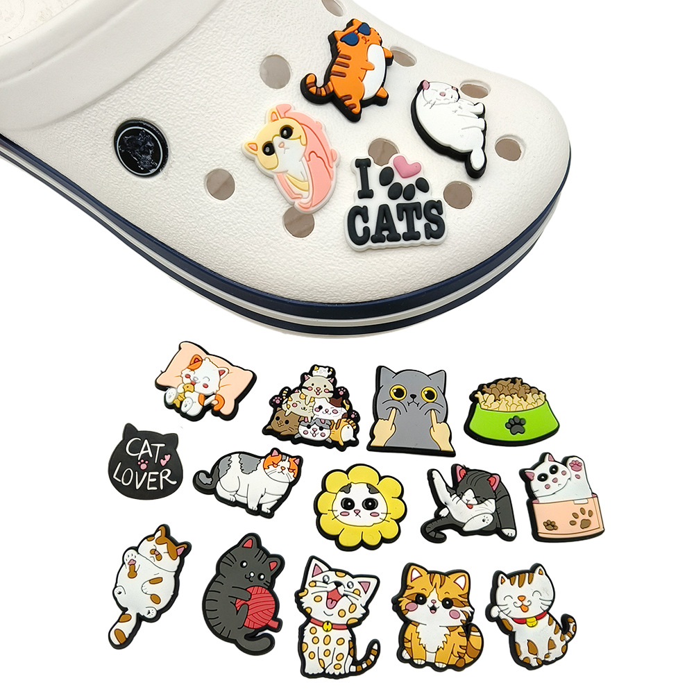 1 Piece Quantity Cat Shoe Accessories PVC Self-adhesive All Seasons Shoe Buckle