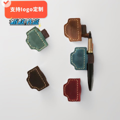 磁吸疯马皮书签厂家批发皮质笔夹创意学生礼品可爱简约文件夹现货