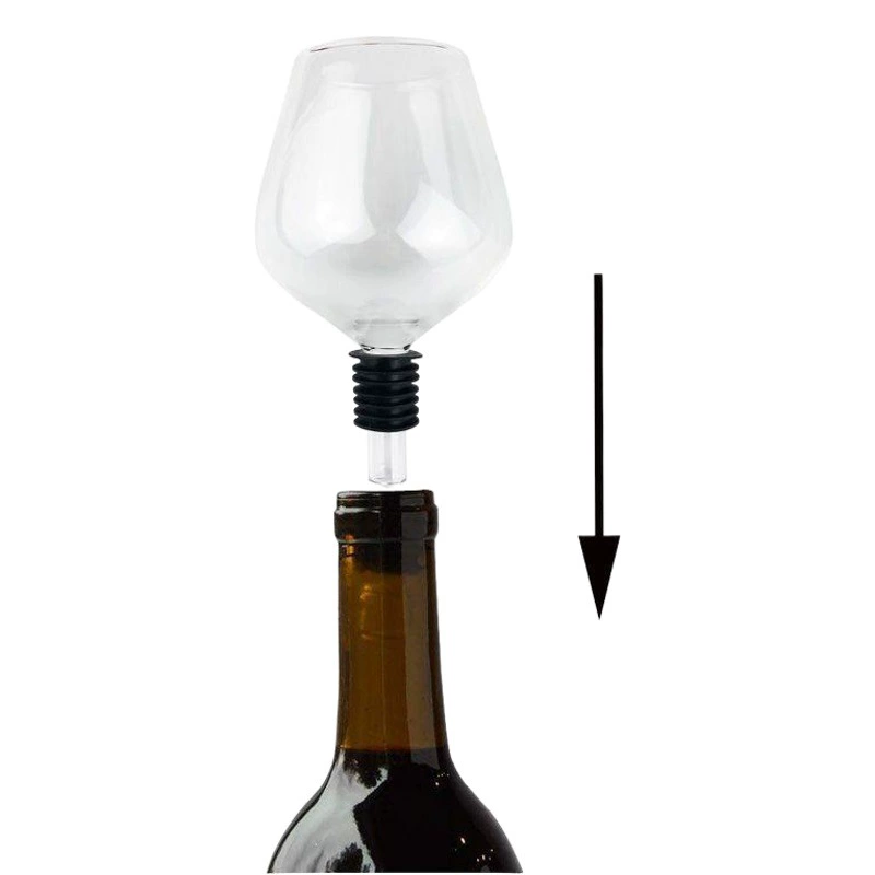 Термостойкий графин для вина из высококачественного боросиликатного стекла, в форме бокала, с прямой вставкой, быстрый дозатор для вин из-за границы