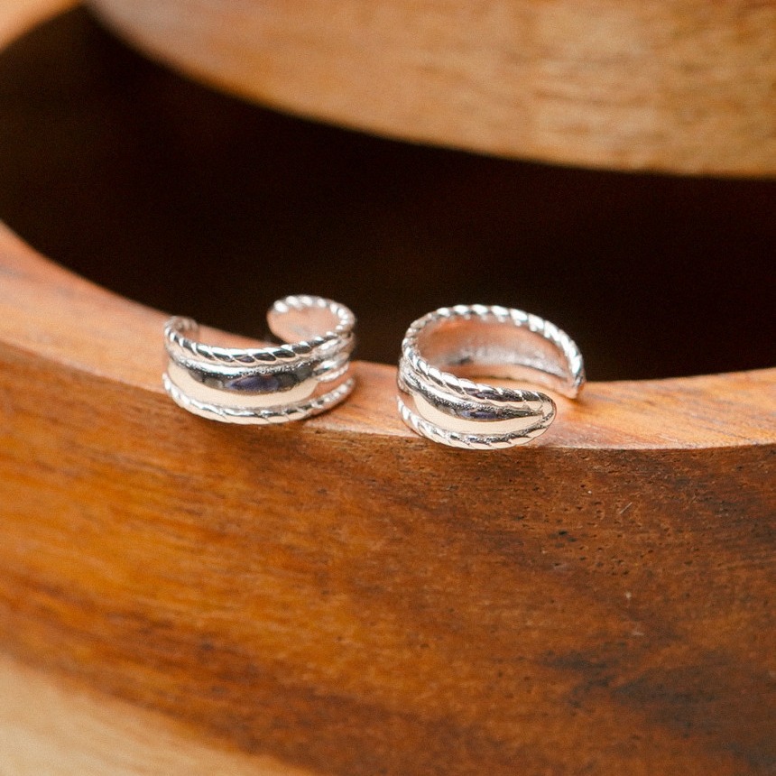 Por fin de semana Corea 925 plata de ley, pinzas de hueso de oreja coreana, estilo simple, círculo geométrico de todo fósforo diario, textura femenina