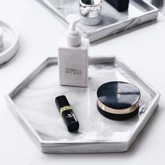 PK7J wholesale marble scent diffuser tray rectangular jewelry storage tray hotel bathroom washroom handwashing