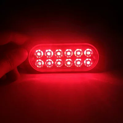 Car Led12 Light Ultra-Thin Warning Dönmə işıqları - red