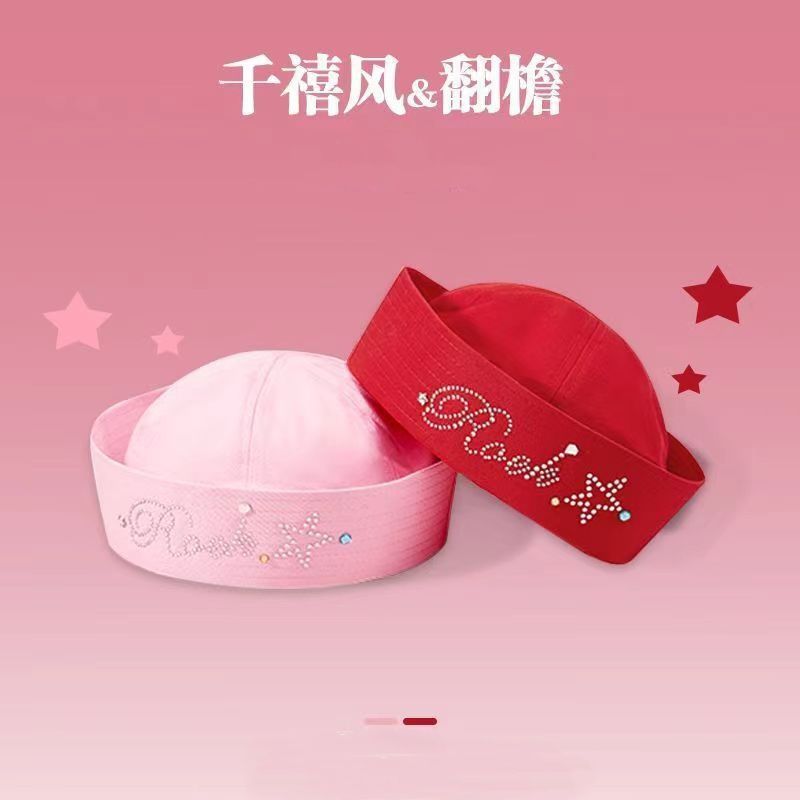 틈새 밀레니얼 핫티 풍수 모자 여성용 2025년 신상품 여름 얇은 스타일 큰 머리 둘레 얼굴 작은 챙 모자