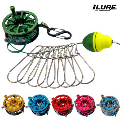 ILURE brand elastic fish clip, lightweight wheel fish lock stainless steel live fish clip wheel, cross-border item