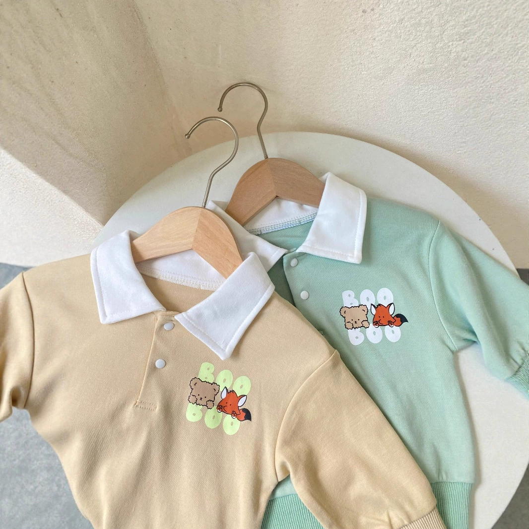 Осенний карикатурный поло, футболка, брюки для мужчин и женщин, комплект