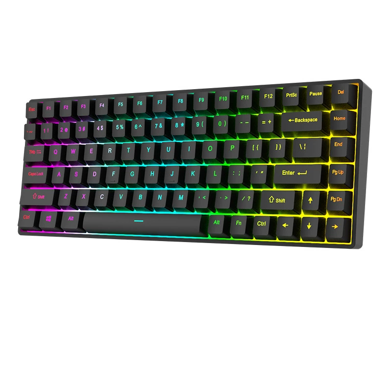 84-клавишная механическая клавиатура RGB горячая смена ось Bluetooth беспроводная проводная трёхрежимная европейский DK84