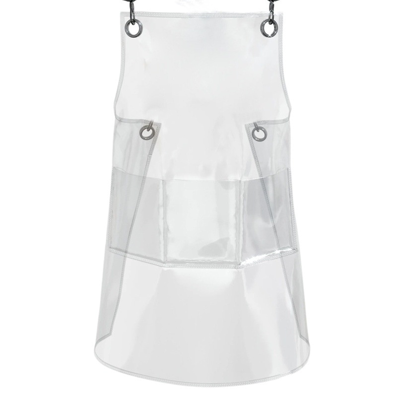 Moda transparente delantal impermeable café a prueba de aceite peluquería estilista de plástico estilista ropa de trabajo anti-Cabello hombres
