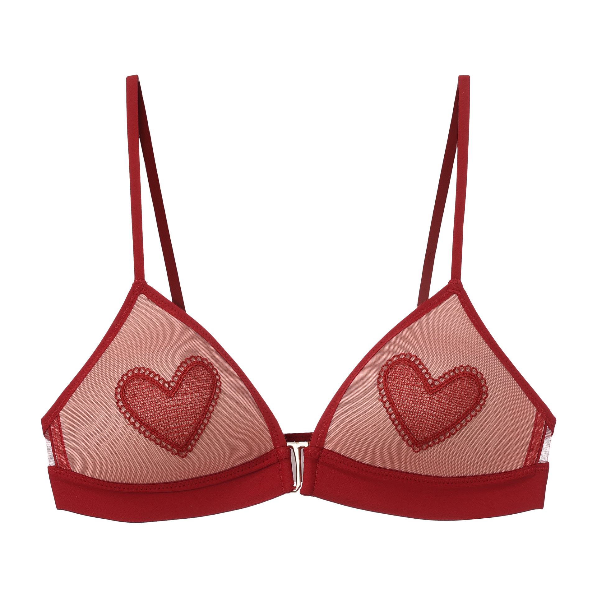 Heartbeat Red-Single Bra