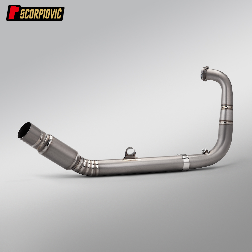 Suitable for Motorcycle Kove 450Rally Modification, with Drum Back-Pressure Package and Front Exhaust Pipe, Connects to the Original Rear Section