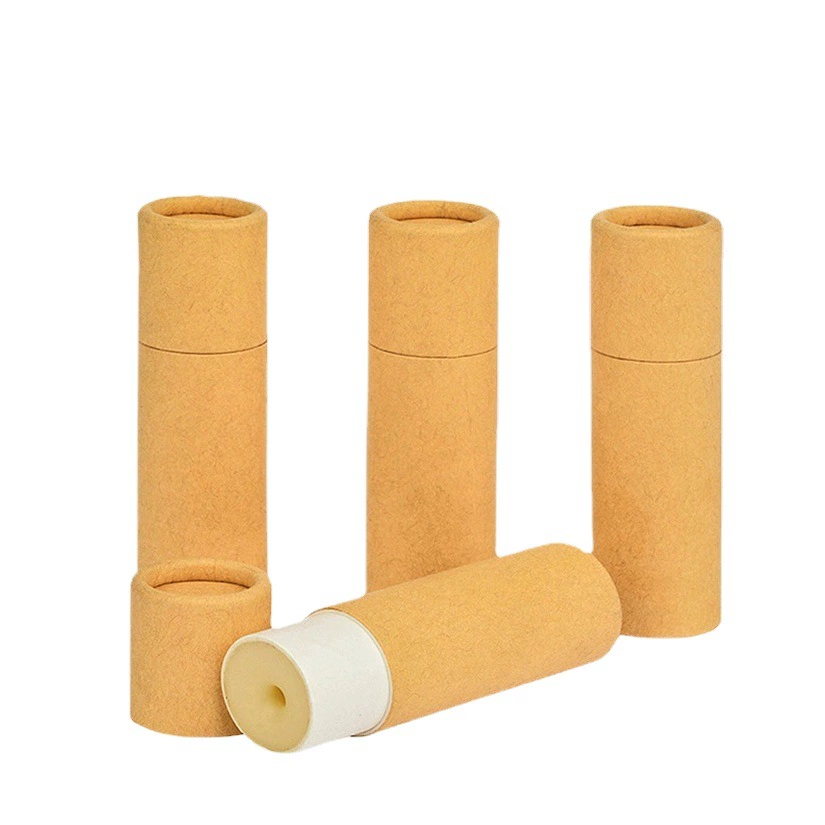 В наличии бальзам для губ упаковка туба из крафт-бумаги трубка для губной помады Нижняя трубка толчок бумага может пустая трубка может быть настроена оптом