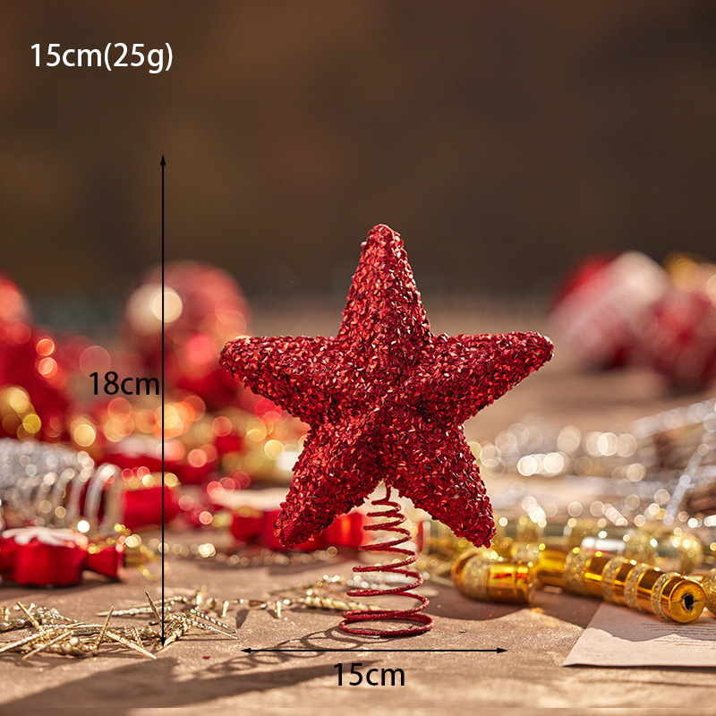 15 / 20cm árbol estrella estrella de cinco puntas champán oro rojo plata espuma de navidad estrella decoración props