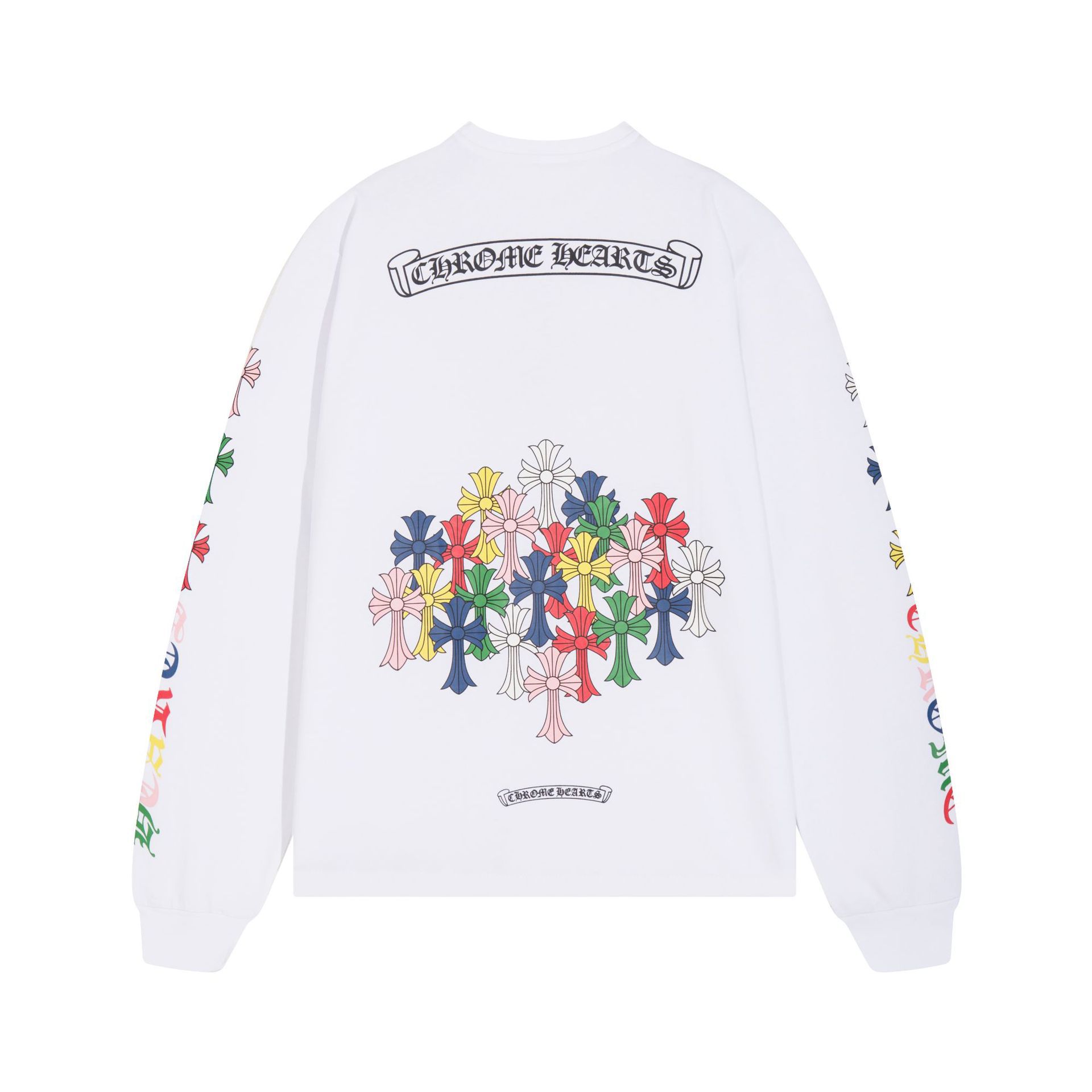 Chrome Hearts T-shirt Multi Color Cross Cemetery White