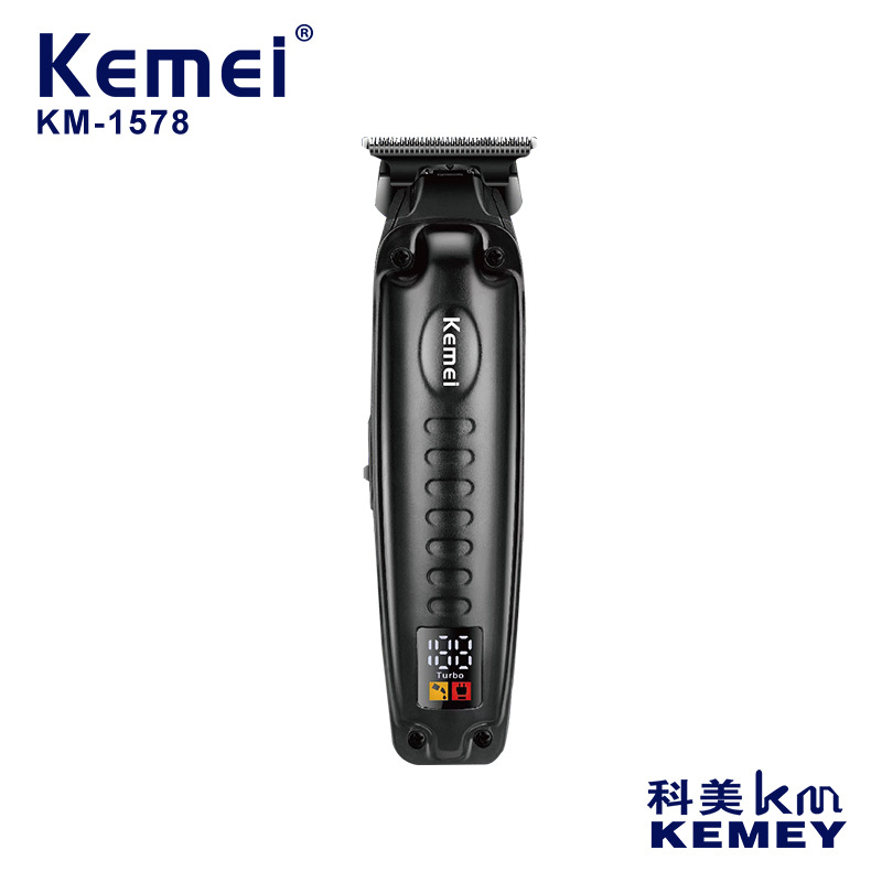 KEMEI transfronteriza LCD pantalla digital cortadora de cabello profesional de alta potencia de carga rápida cortadora de cabello
