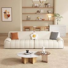 新款轻奢现代简约真皮沙发钢琴直排组合网红客厅皮艺家用家具