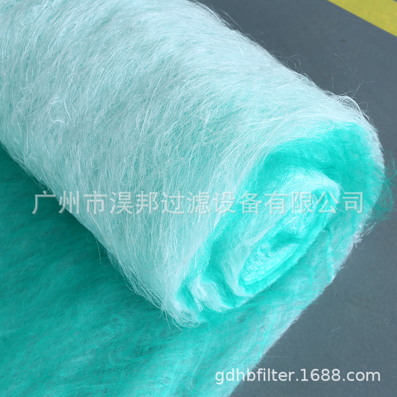 卷帘玻纤过滤棉 玻璃漆雾毡绿白过滤棉纤维卷帘过滤棉烤漆房地棉